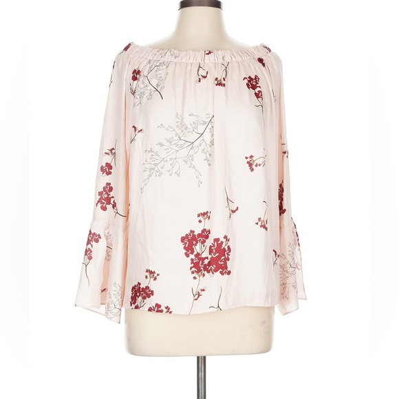 Anthropologie Tops - NWT Mare Mare Anthropologie Floral Off-Shoulder Pink Blouse